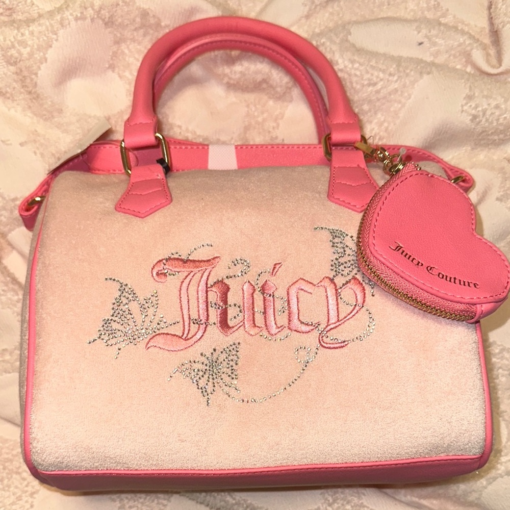 Juicy Couture Pink butterfly wingin it Handbag